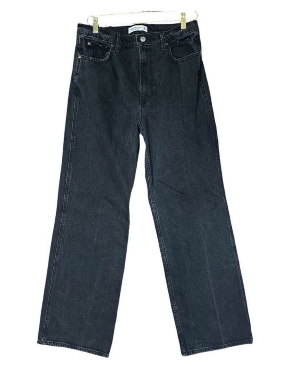Abercrombie & Fitch The 90's Relaxed Ultra High Rise Jeans Women's 12/31R Black